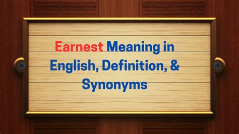 earnest synonym